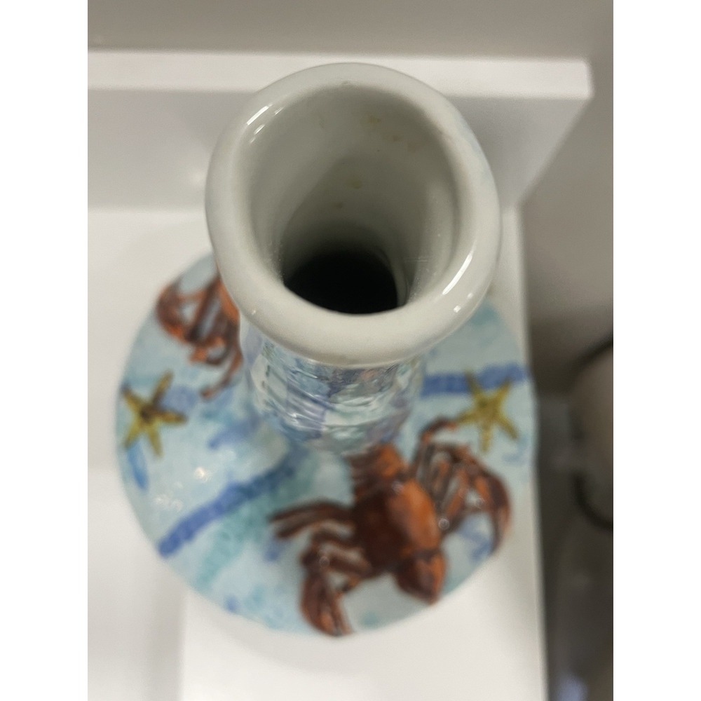 Vintage MCM SAM Italy Republic‎ Of San Marino 3D Lobster Sea Life Pottery Vase - Picture 7 of 13